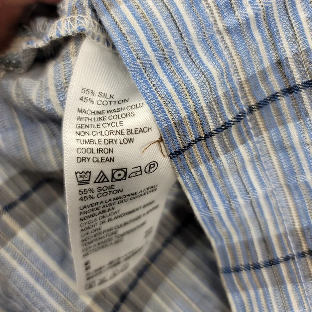 Tommy Bahama Shirt Mens Large Blue Silk Camp Outdoors Beach Lightweight Original - Picture 6 of 11